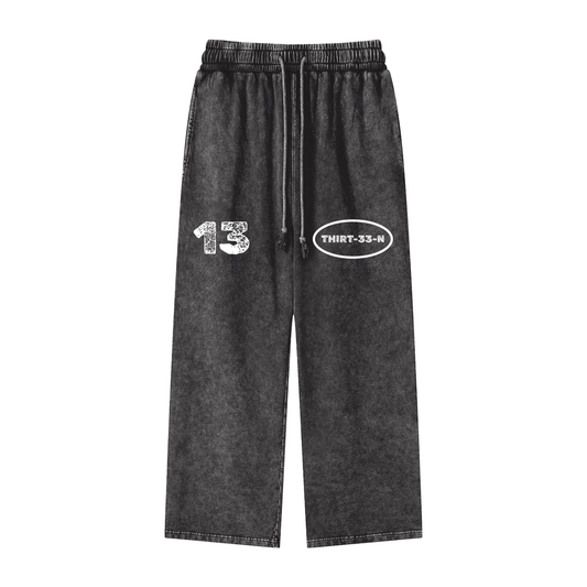 SN1P3R S5 Snow Washed Straight Leg Pants