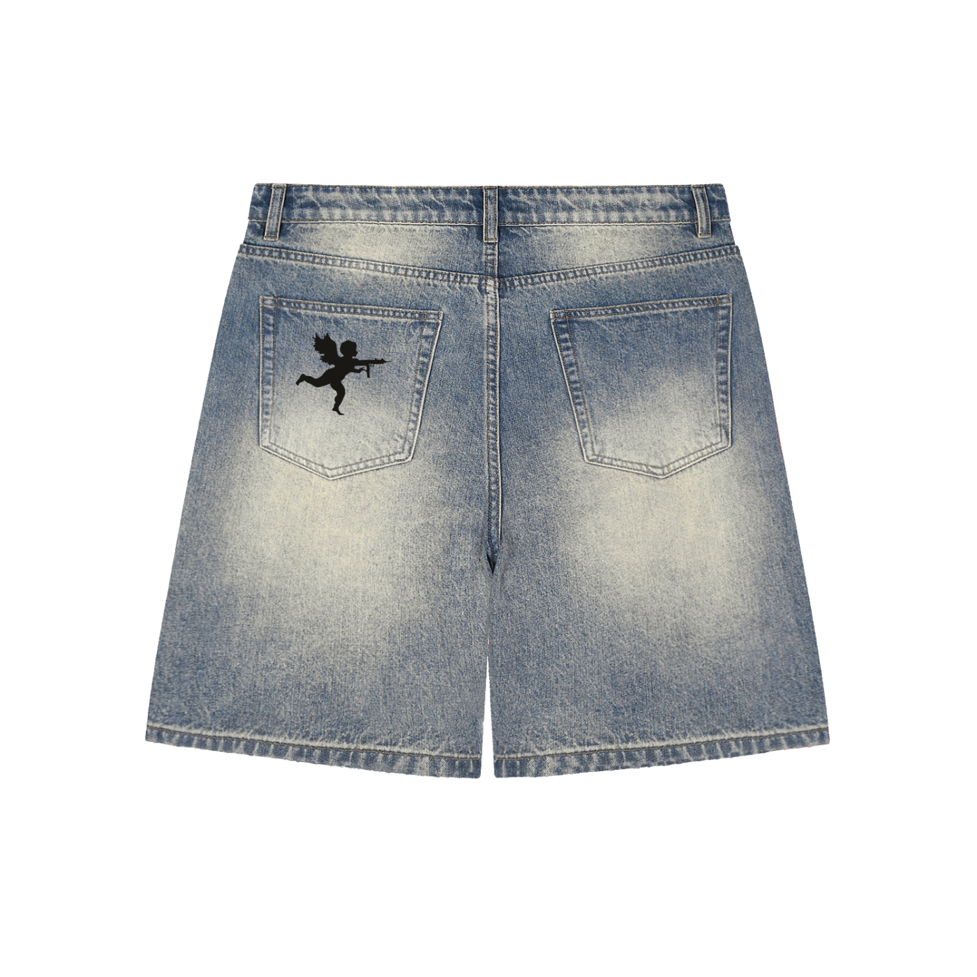 LUCKY THIRTEEN Baggy Denim Shorts
