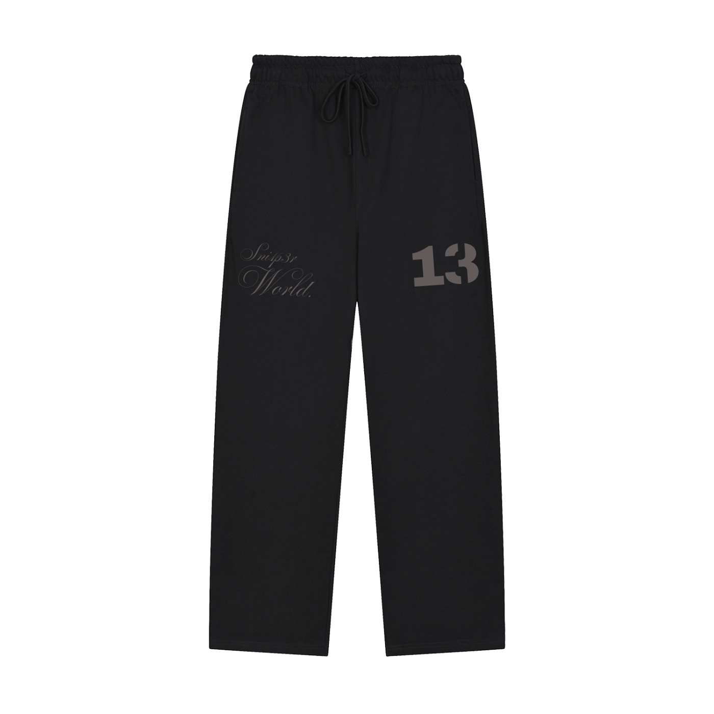 SN1P3R S6 Solid Color Straight-Leg Sweatpants