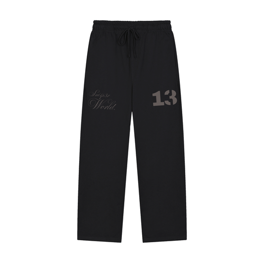 SN1P3R S6 Solid Color Straight-Leg Sweatpants