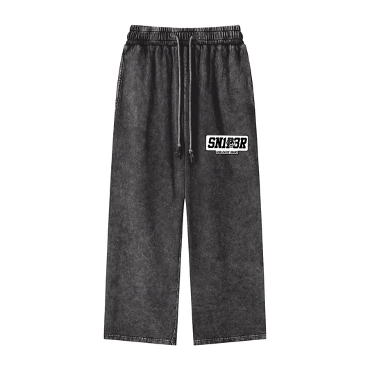 SN1P3R S3 Snow Washed Straight Leg Pants