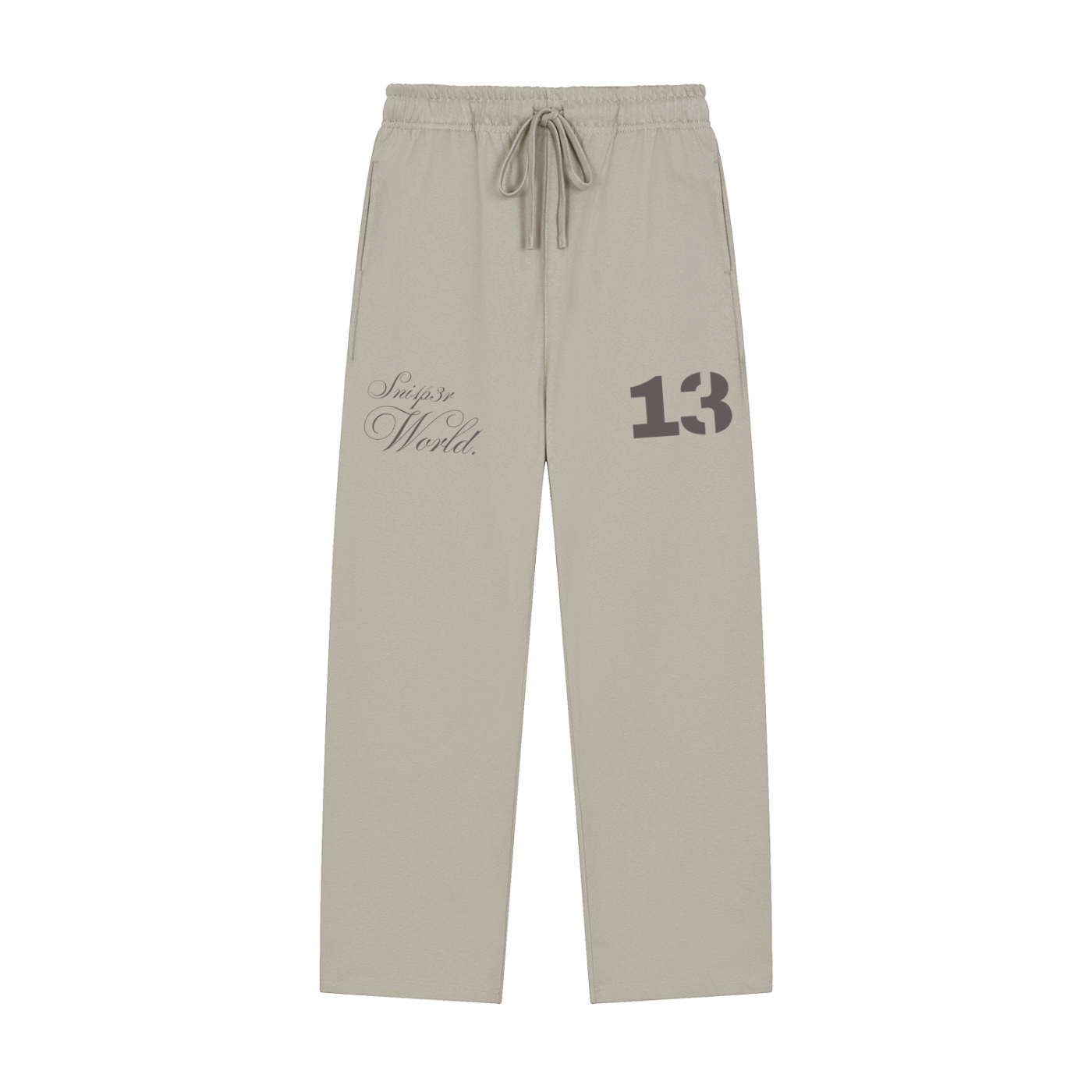 SN1P3R S6 Solid Color Straight-Leg Sweatpants